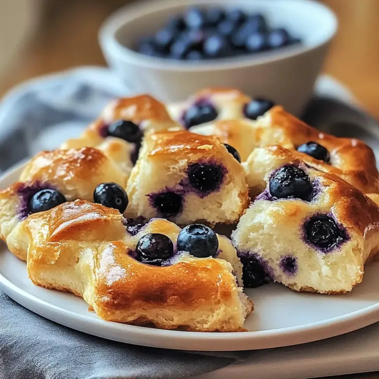 Fluffy Cottage Cheese Blueberry Cloud Bread