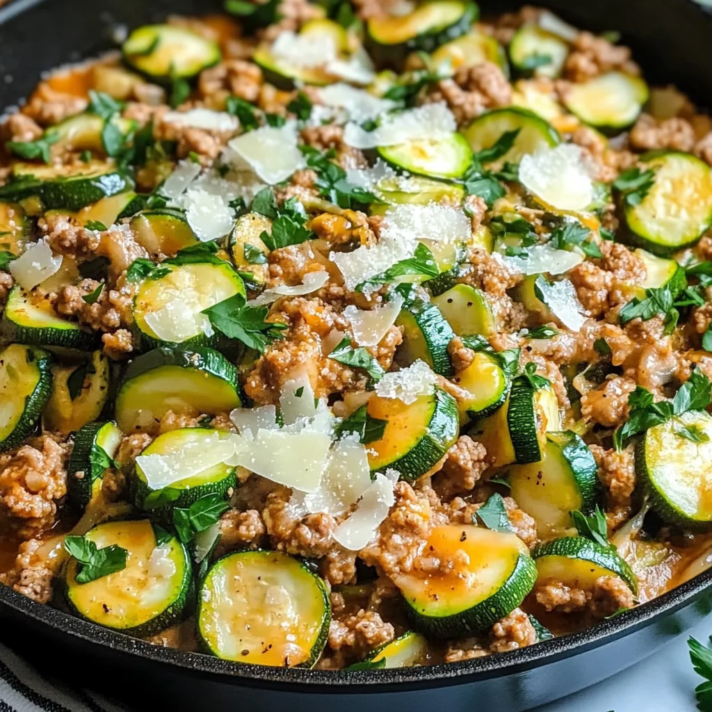 Ground Turkey and Zucchini Skillet