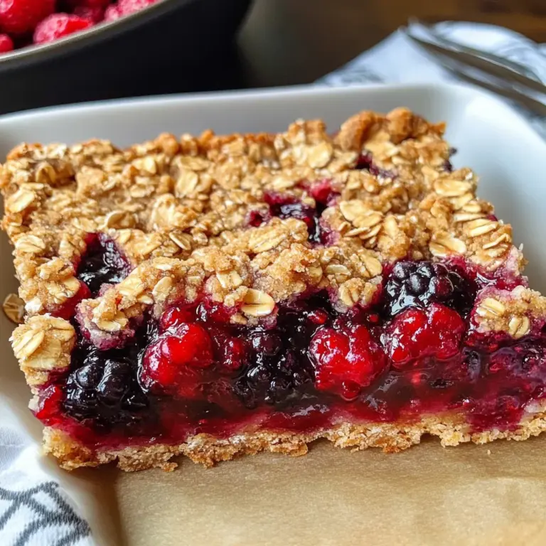 Healthy Berry Oatmeal Bars Breakfast