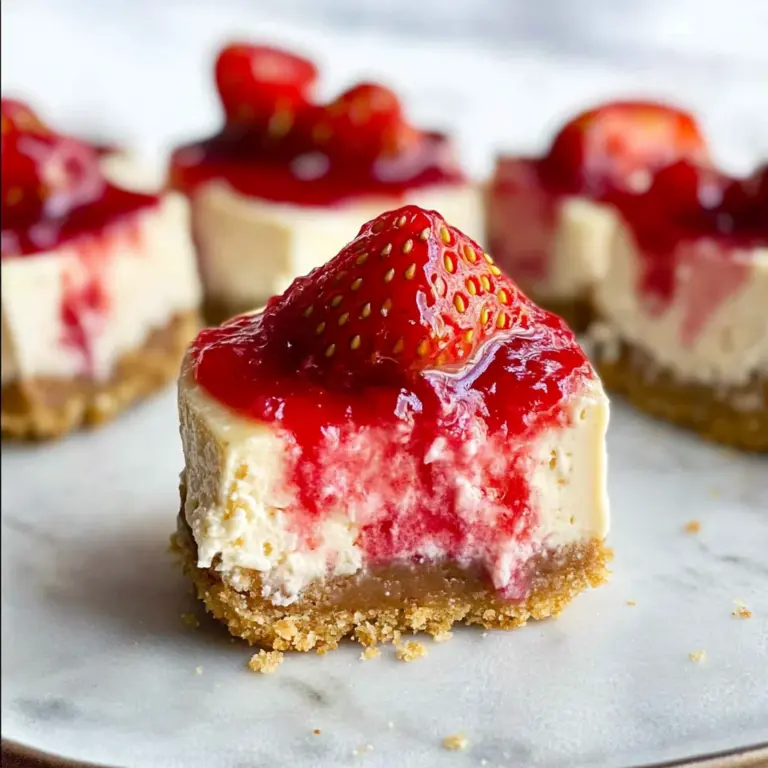 High Protein Healthy Strawberry Cheesecake Bites
