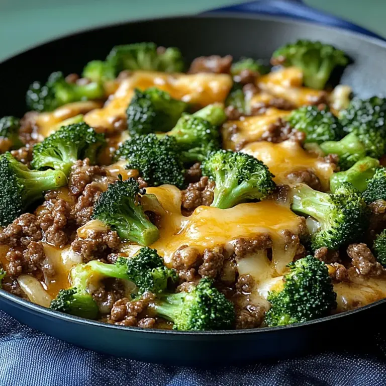 Keto Hamburger Broccoli Skillet