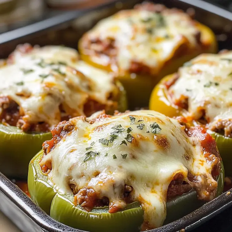 Keto Lasagna Stuffed Peppers