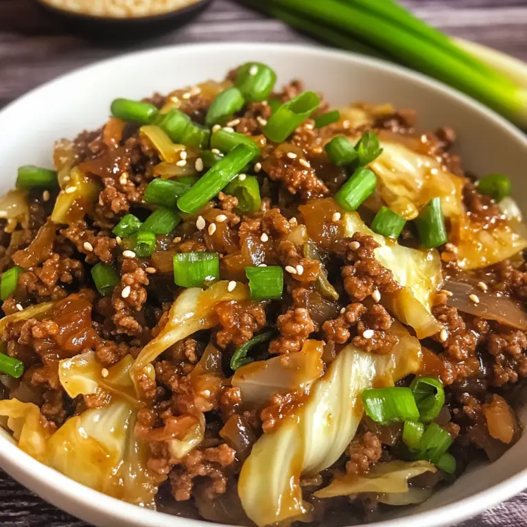 Low-Carb Mongolian Ground Beef and Cabbage: 20-Minute Meal