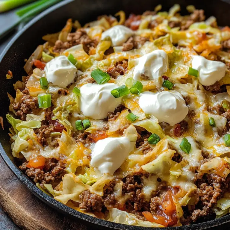 Low Carb Cabbage Taco Skillet (Keto-Friendly)