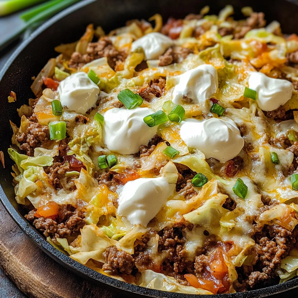 Low Carb Cabbage Taco Skillet (Keto-Friendly)