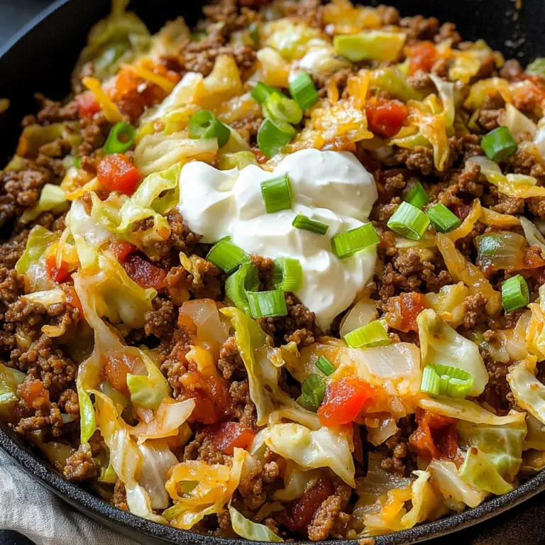Low Carb Cabbage Taco Skillet (Keto-Friendly)