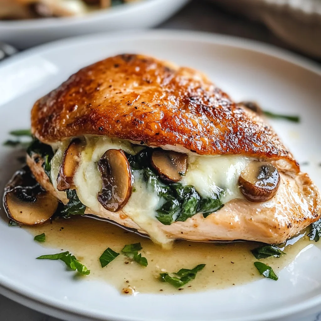 Mushroom Stuffed Chicken Breast - Quick and Easy