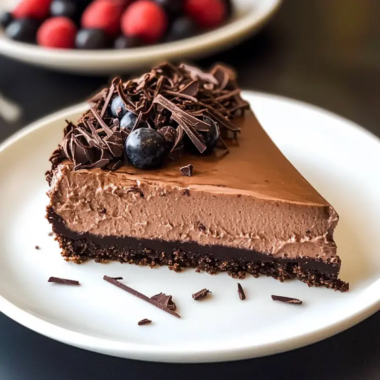 No Bake Keto Chocolate Cheesecake