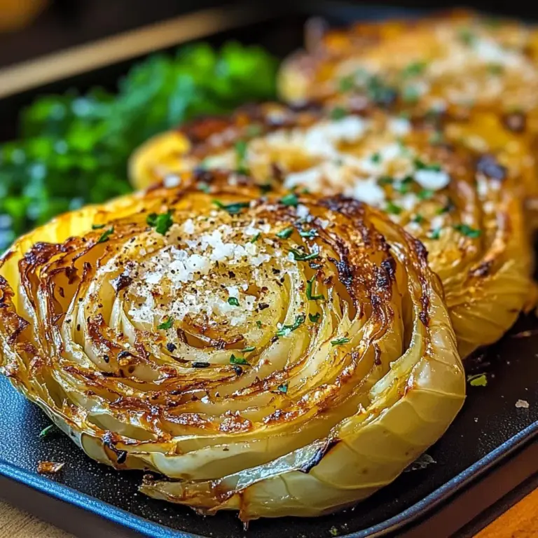 Oven Roasted Garlic Cabbage Steaks