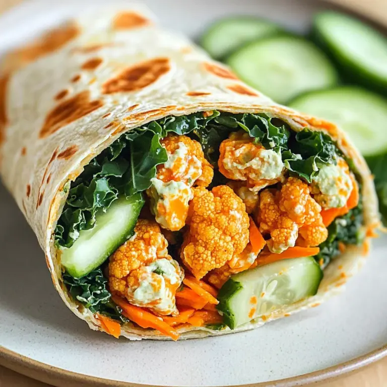 Vegan Buffalo Cauliflower Wraps