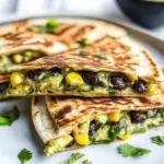 Vegan Quesadillas with Black Beans and Avocado