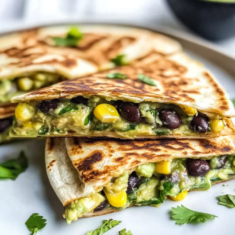 Vegan Quesadillas with Black Beans and Avocado