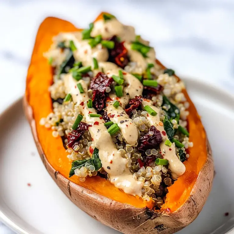 Vegan Stuffed Sweet Potatoes with Mediterranean Quinoa