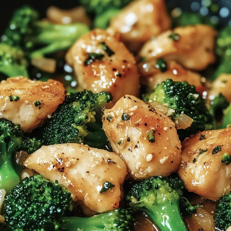 Garlic Chicken with Broccoli and Spinach