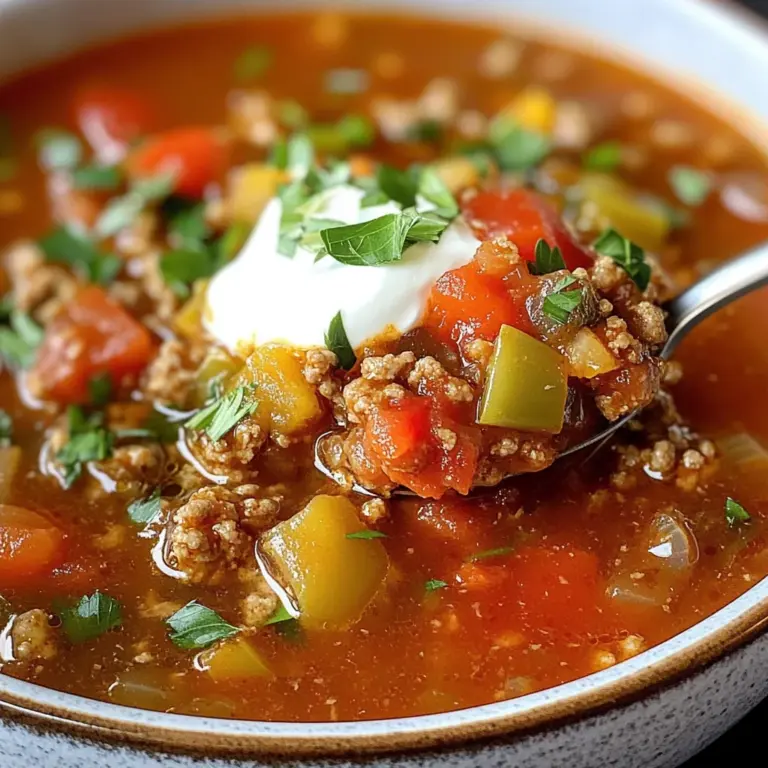Keto stuffed pepper soup