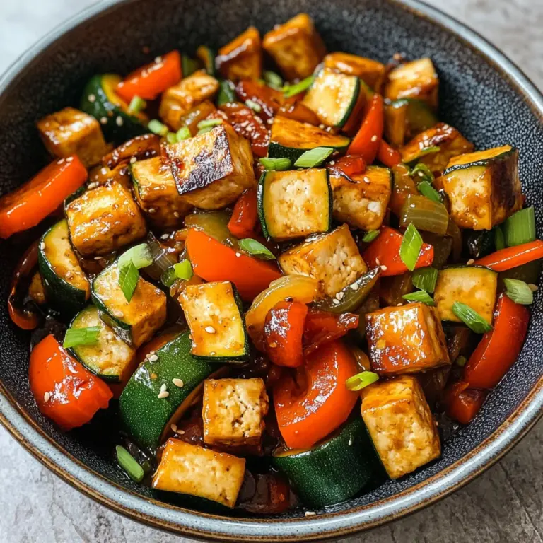 Zucchini Stir Fry With Tofu (Vegan)