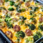 Cheesy Broccoli & Sausage Casserole