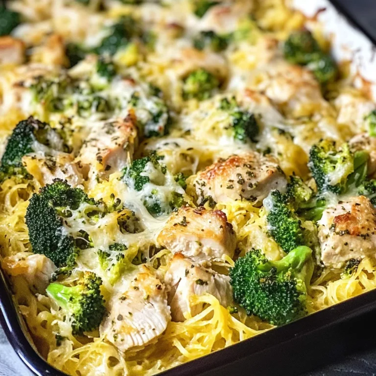 Chicken Alfredo Spaghetti Squash Casserole: Whole30, Paleo, Low Carb, GF
