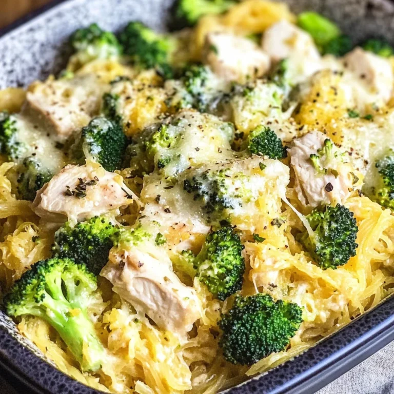Chicken Alfredo Spaghetti Squash Casserole: Whole30, Paleo, Low Carb, GF