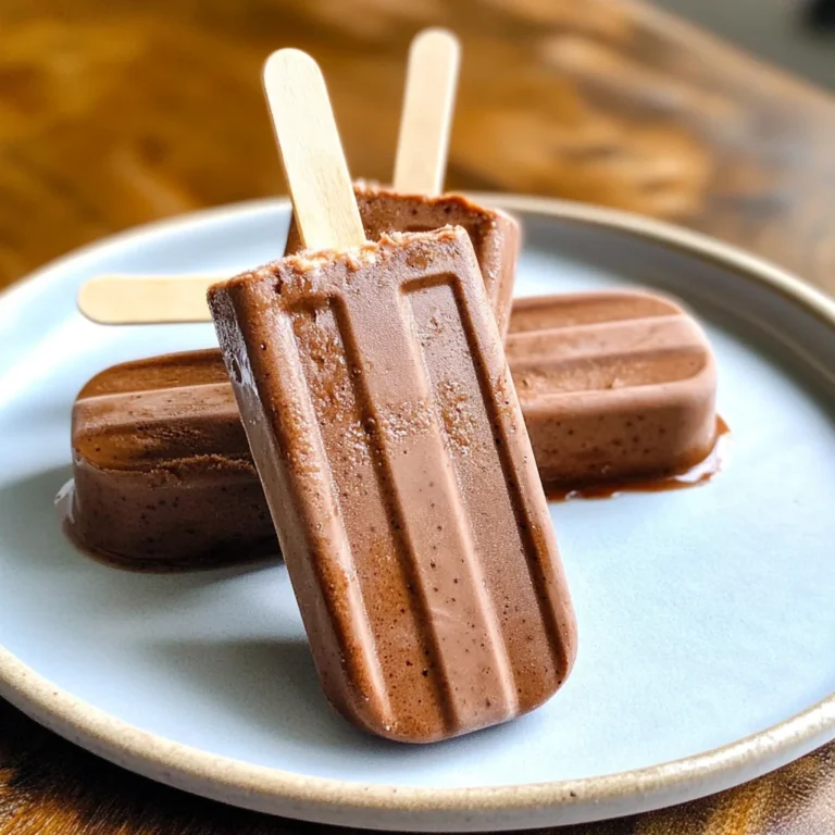 Healthy Chocolate Fudgsicles