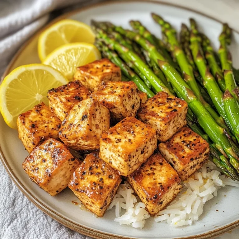 Lemon Pepper Tofu and Asparagus