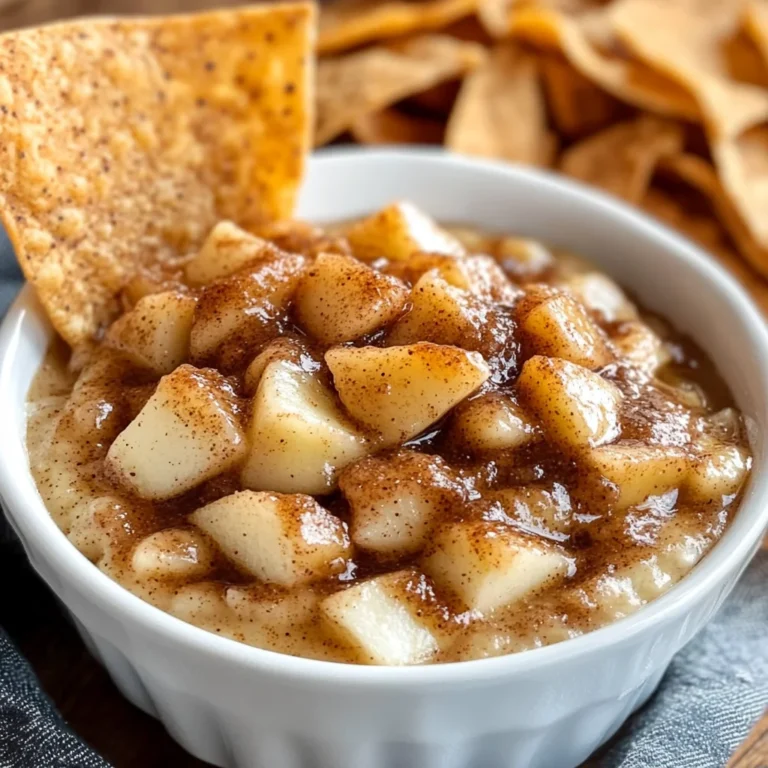 Apple Pie Dip with Cinnamon Sugar Tortilla Chips