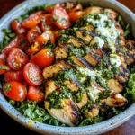 Chimichurri Grilled Chicken Bowl with Garlic Sauce