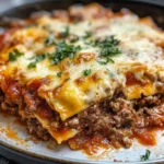 Decadent Beef and Cheese Ravioli Casserole