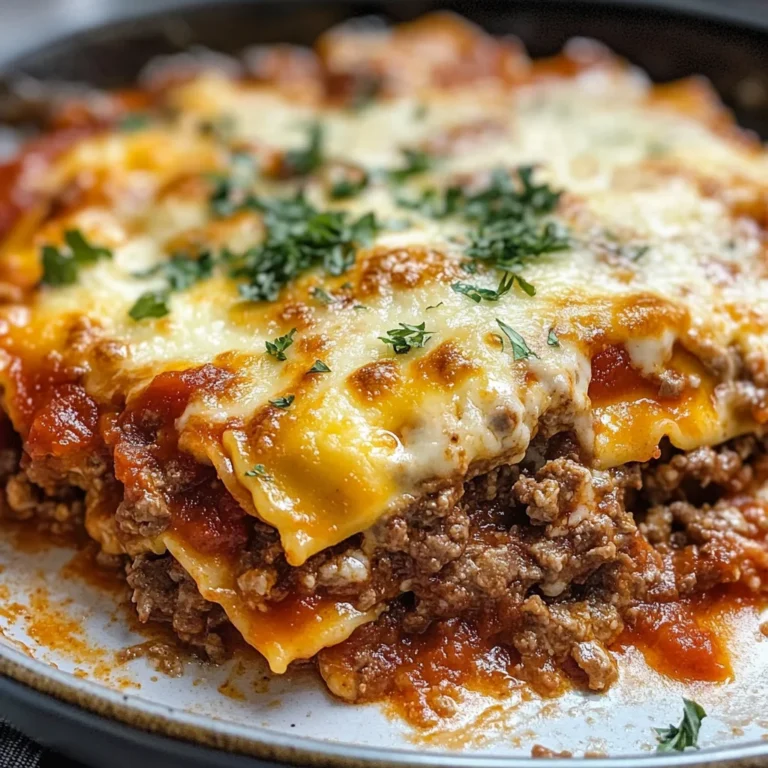 Decadent Beef and Cheese Ravioli Casserole