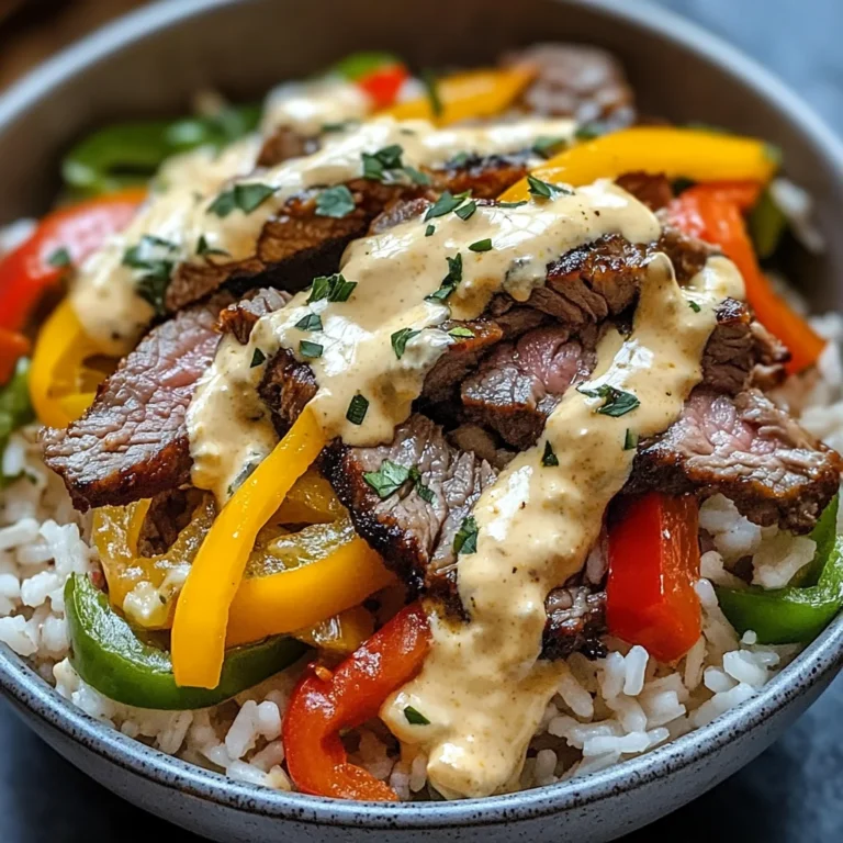 High Protein Philly Cheesesteak Rice Bowls