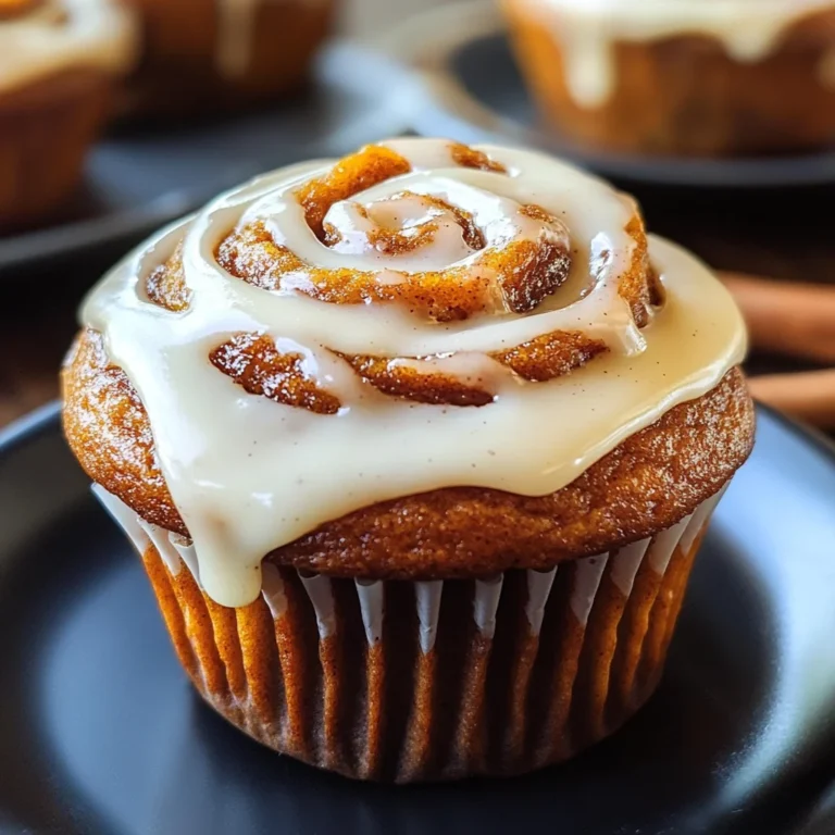 Pumpkin Cinnamon Roll Muffins