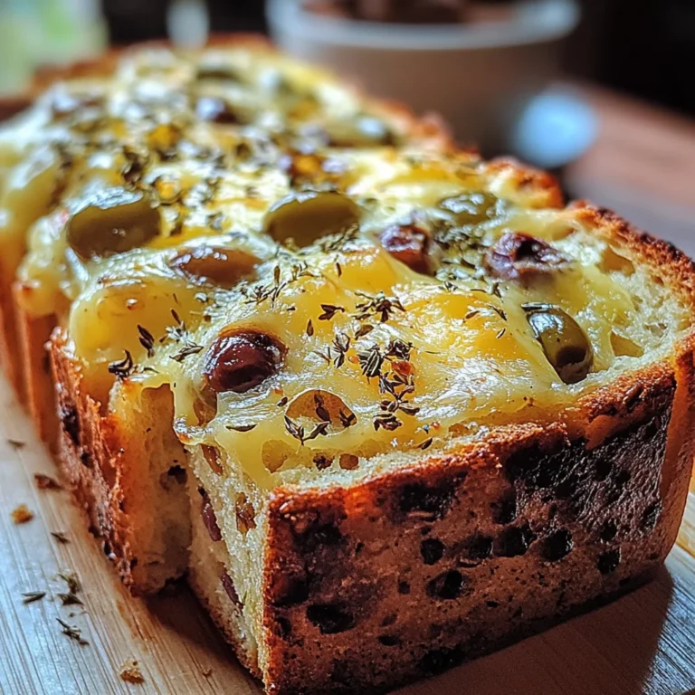 Savory Quick Bread With Cheese And Olives 🧀🍞