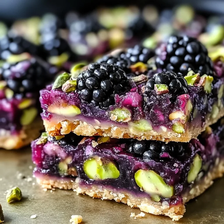 Blackberry Pistachio Dream Bars