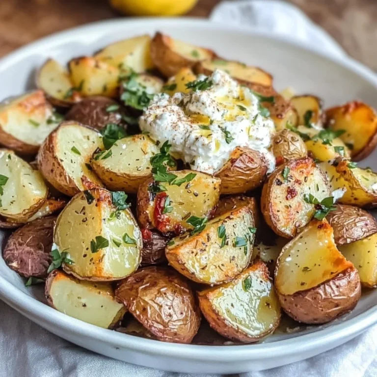Greek Roasted Potatoes with Whipped Feta