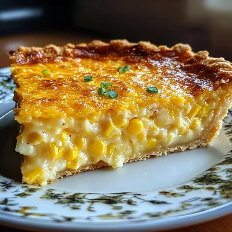 Cheddar Sweet Corn Pie