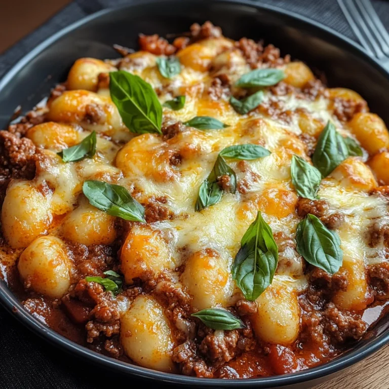 Cheesy Bolognese Gnocchi Bake