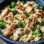 Cheesy Chicken Broccoli Orzo