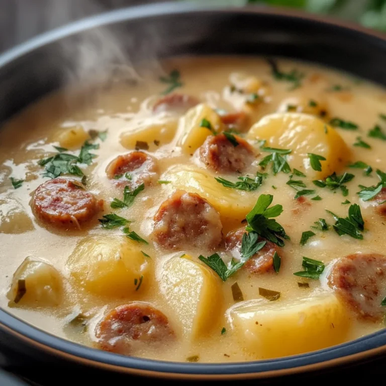 Cozy Crockpot Potato Soup with Sausage – Hearty and Delicious for Fall
