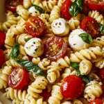 Creamy Caprese Pasta Salad