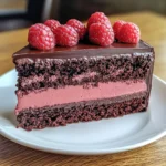 Dark Chocolate Raspberry Mousse Cake
