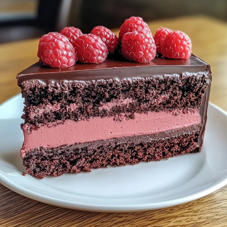 Dark Chocolate Raspberry Mousse Cake