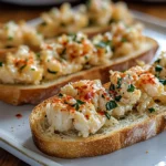 Garlic Butter Crab Toasts