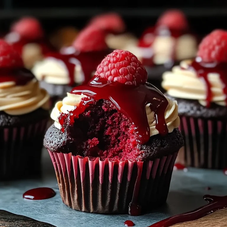 Halloween Vampire Bite Cupcakes