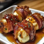 Indulge in Crispy Turkey Turkey Bacon Mozzarella Poppers with Sweet Glaze