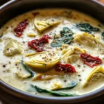 Lemony Tuscan Artichoke Soup