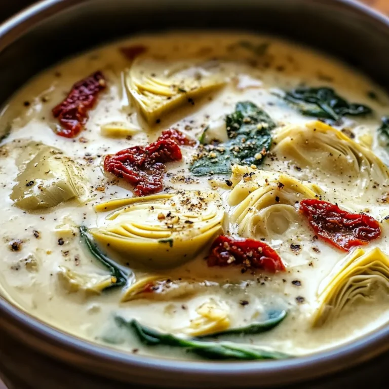 Lemony Tuscan Artichoke Soup