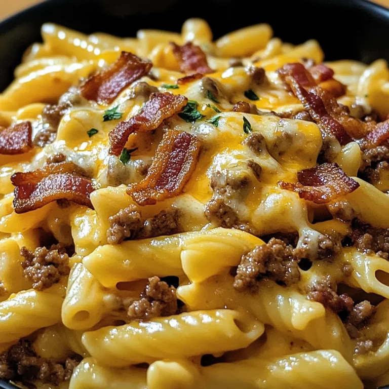 Loaded Bacon Cheeseburger Pasta