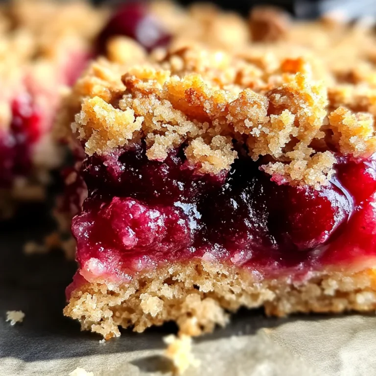 Quick Cherry Crumble Bars