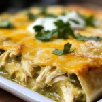 Quick and Easy Green Chile Chicken Enchilada Casserole