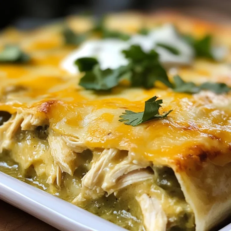 Quick and Easy Green Chile Chicken Enchilada Casserole